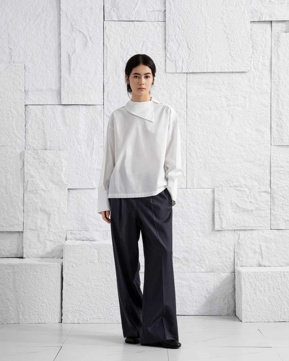 Asymmetric Collar Top