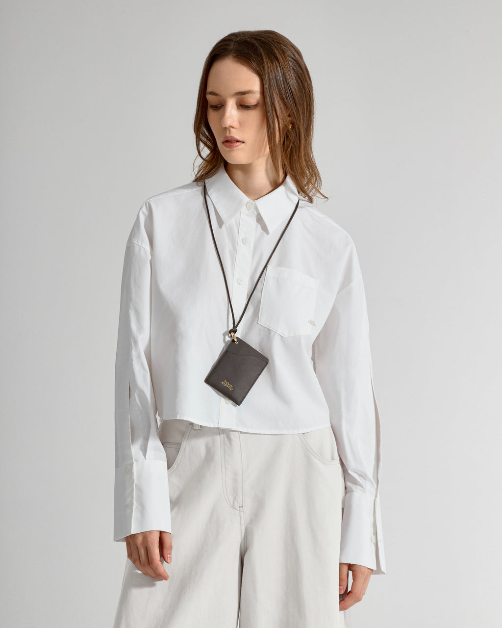 Split Sleeves Cropped Shirt